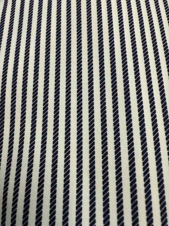 Serica Classic Dress Shirt Navy Stripe - CX2574653