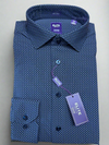 Serica Elite Navy Print Sport Shirt - ESP2574054