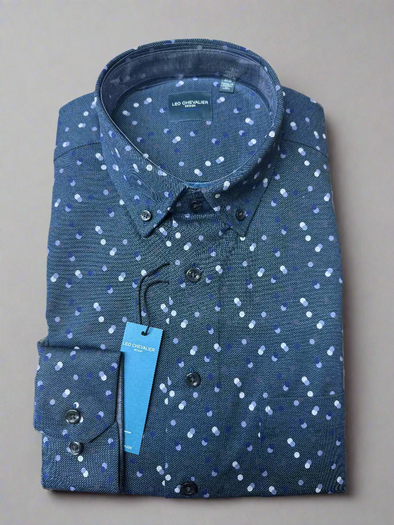 Leo Chevalier Blue Sport Shirt - 625436