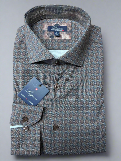 Lugano Brown Sport Shirt - LG2539189