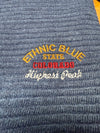 Ethnic Blue Textured Navy Full Zip Sweater - 90030F