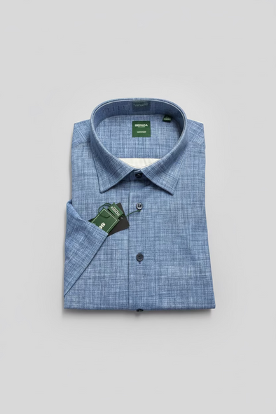 serica classics dress shirts SERICA CLASSICS MID BLUE GLEN PLAID