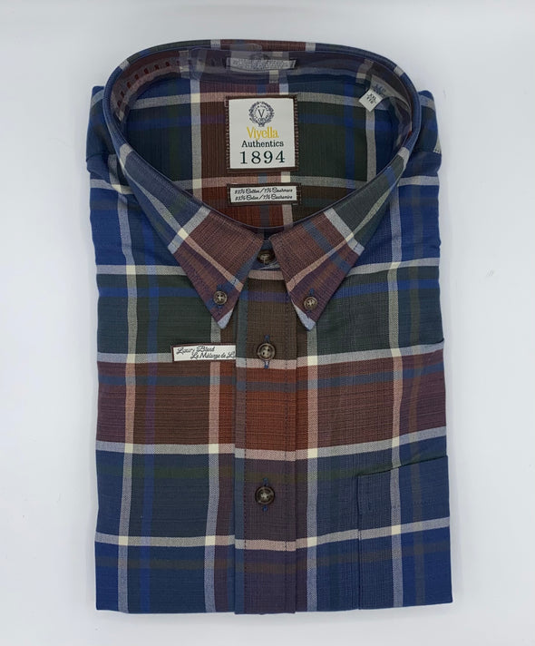 Viyella Cotton & Cashmere Long Sleeve Sport Shirt - 651471 1998