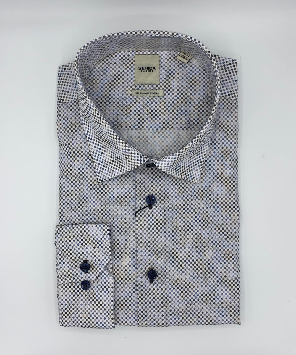 Serica Elite Tapered Dress Shirt 100% Cotton E-2462000
