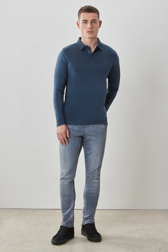 Robert Barakett Georgia Long Sleeve Polo - RB01384