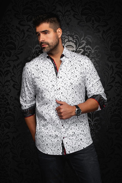 Au Noir Stratta Dress Shirt - White