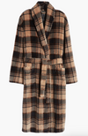 Majestic International Plaid Fleece Shawl Robe - 13023110