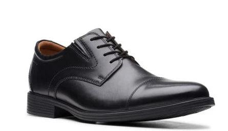 Men's Clarks - 26152912 Whiddon Cap Black Leather Men's Clarks - 26152912 Whiddon Cap Black Leather