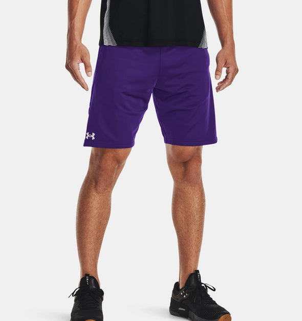 Purple under online armour shorts