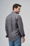 Leo Chevalier Long Sleeve Sport Shirt - Grey Print 623450 - 3698