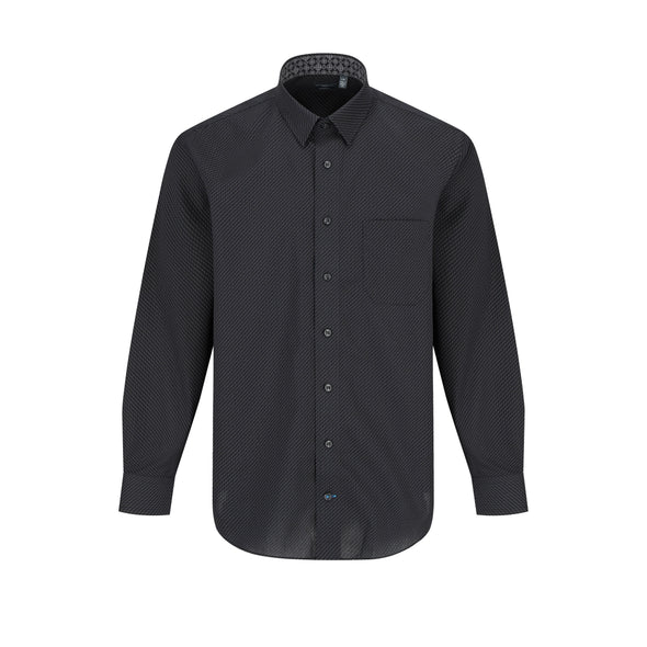 Leo Chevalier Long Sleeve Sport Shirt - Black 623451 0998