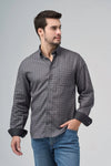 Leo Chevalier Long Sleeve Sport Shirt - Grey Print 623450 - 3698