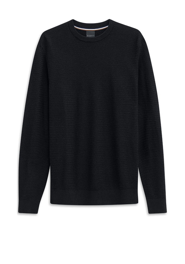 Bugatti Knit Long Sleeve O-Neck Sweater - 7400-85523D