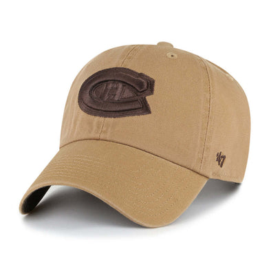 47 Brand NHL Dune Chocolate Clean Up Adjustable Ballpark Hat - Montreal Canadiens