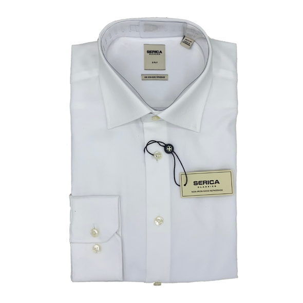 Serica Classics Semi Tapered Non-Iron 2 Ply Cotton Dress Shirt - C-325 01