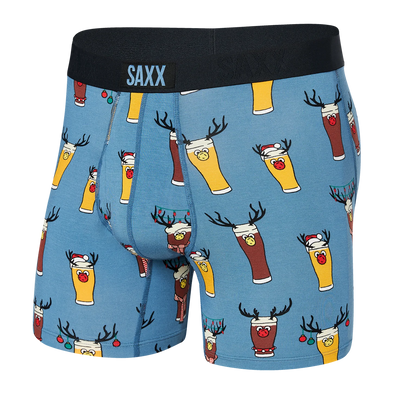 SAXX Underwear Men's Ultra Super Soft Boxer Go With The Floe-Print