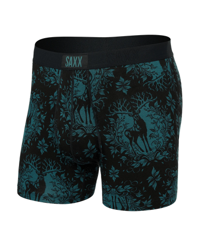 SAXX Ultra Super Soft Boxer Brief Fly - Deer Damask - Black - SXBB30F - DEE