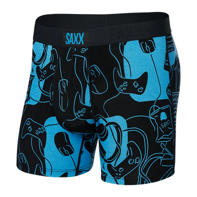 Saxx Vibe Super Soft Boxer Boxer Brief (Blue-Green-Ombre Rugby