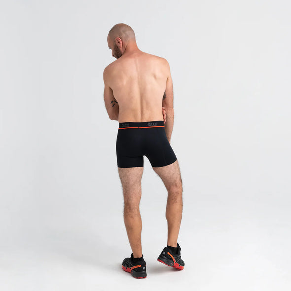 SAXX Kinetic Light Compression Mesh Boxer Brief - Black/Vermillion - SXBB32 - BVR