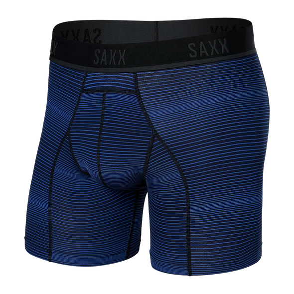 SAXX Kinetic Light-Compression Mesh Boxer Brief - Variegated Stripe Blue - SXBB32 VSB