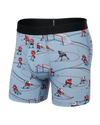 SAXX Droptemp Cooling Cotton Boxer Brief Fly - Hockey Heros - Dusty Blue - SXBB44 - HOC