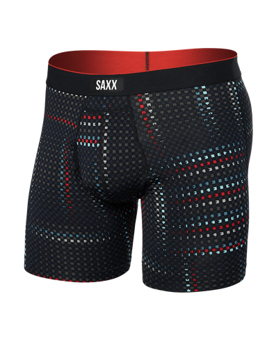 SAXX Multi-Sport Mesh Boxer Brief Fly - Optic Grid - Black - SXBB75F - OGR