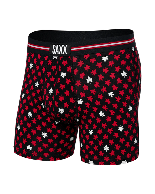 SAXX Vibe Super Soft Boxer Brief Maple Leaf - Black - SXBM35 - MPL