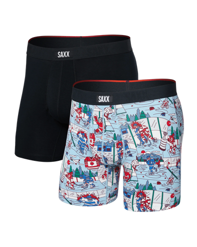 Saxx Vibe Xtra Soft Comfort BB 6" With Fly 2-Pack - SXPP2VX-MLB