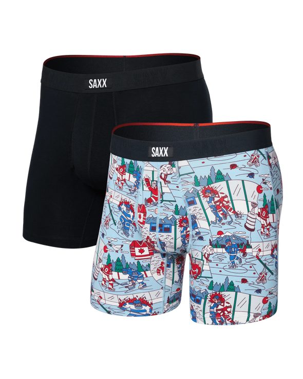 Saxx Vibe Xtra Soft Comfort BB 6" With Fly 2-Pack - SXPP2VX-MLB