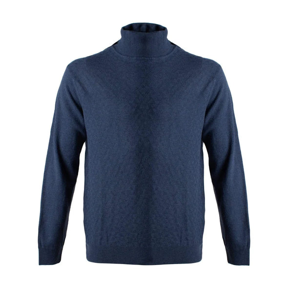 Viyella T-Neck Sweater Eco CashFive Blue - 555647 1698