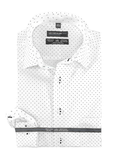 Leo Chevalier 100% Cotton No Iron Spread Collar - 524169