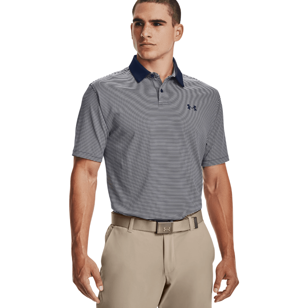 Men's under armour striped top performance 2.0 golf polo