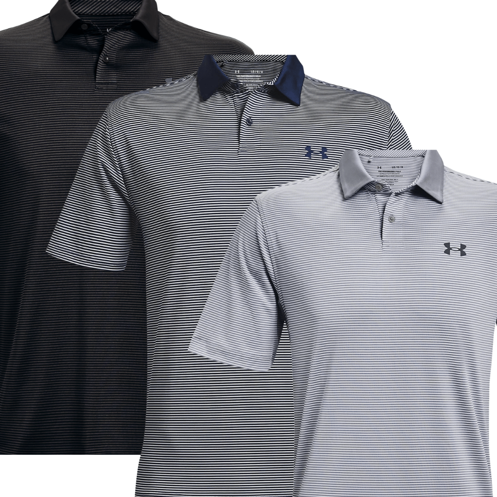Under armour striped golf top polo