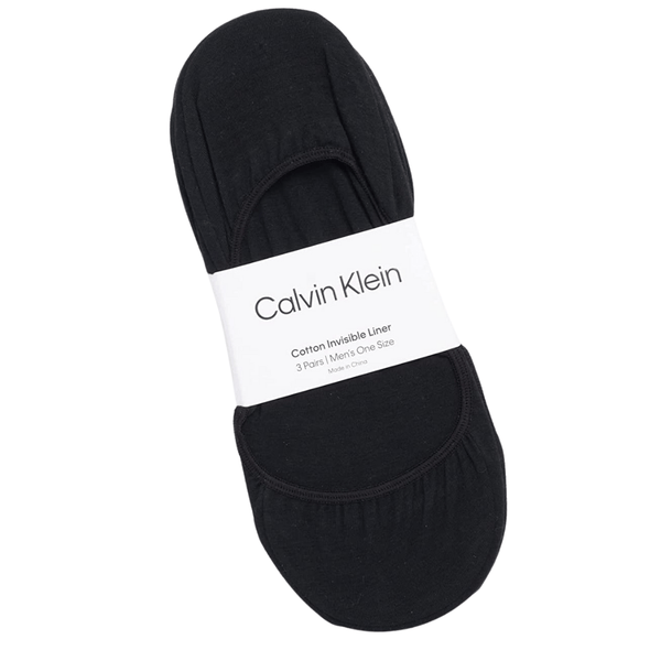 Calvin Klein 3 Pair Cotton Invisible Liner Socks - CKM201LN13C002