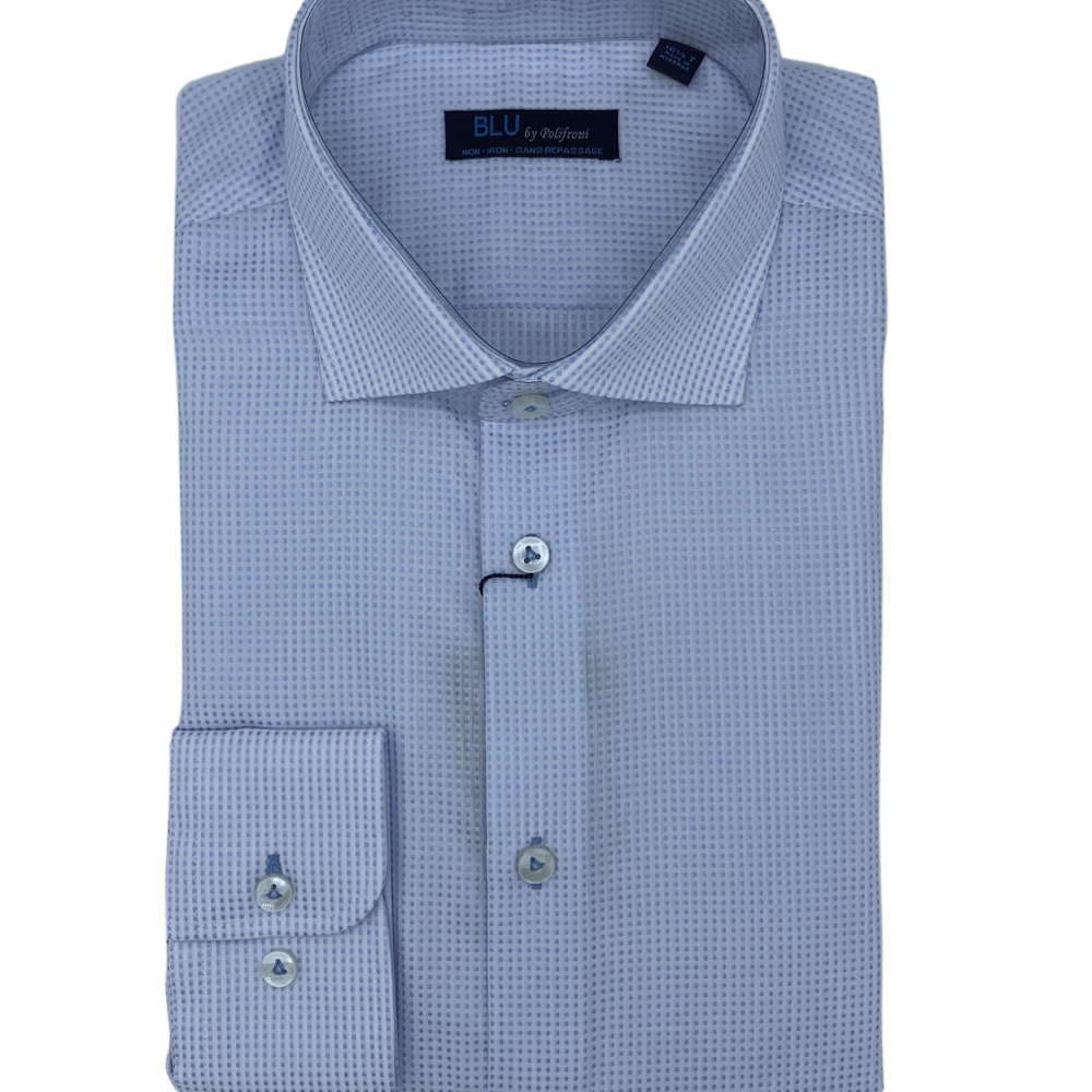 Blu by Polifroni Big and Tall Dress Shirt - G2347105T Blue Blu by Polifroni Big and Tall Dress Shirt - G2347105T Blue