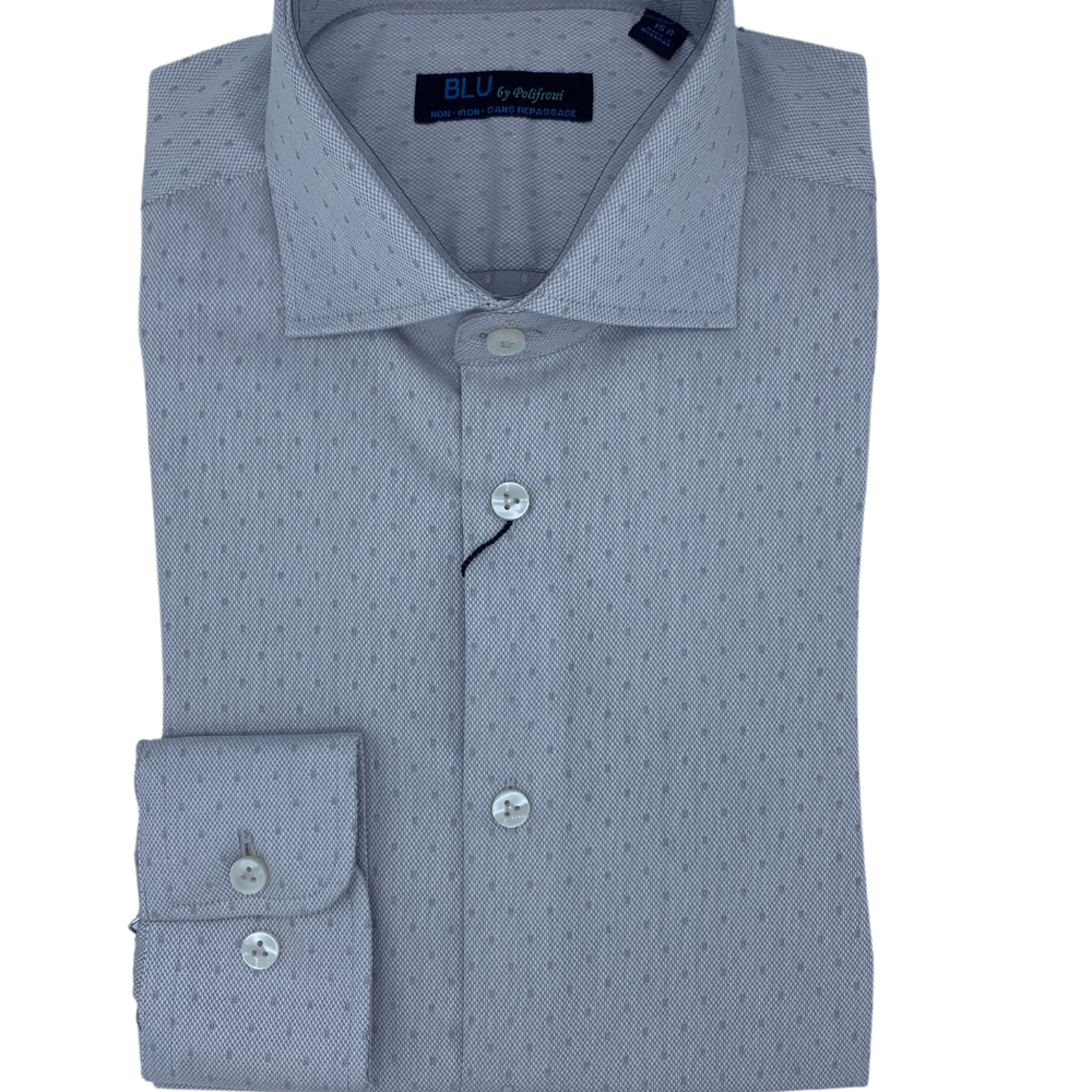 Blu by Polifroni Big and Tall Dress Shirt - G2347104T Silver Blu by Polifroni Big and Tall Dress Shirt - G2347104T Silver