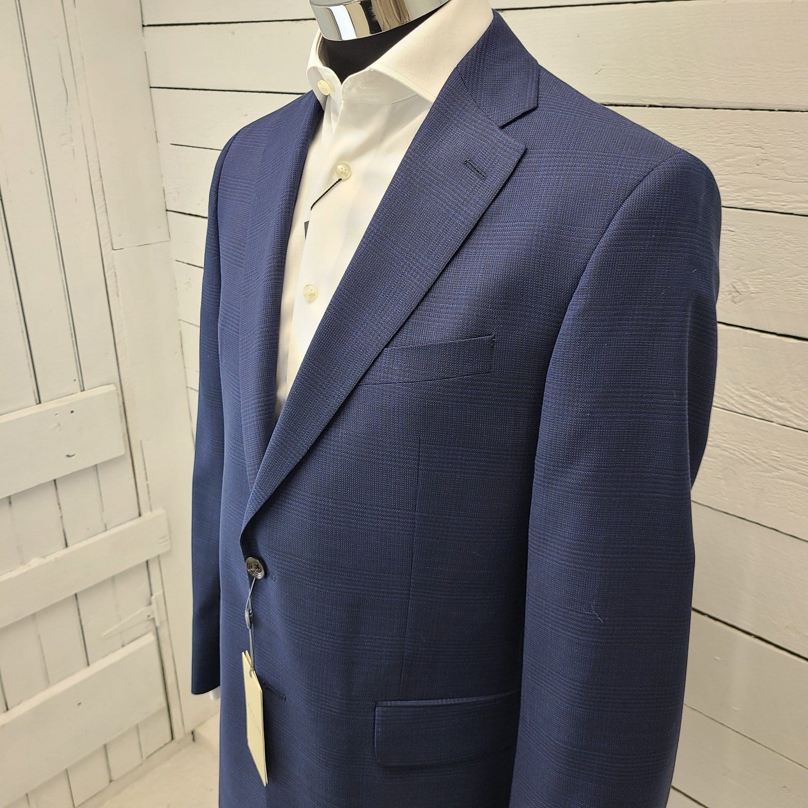 Jack Victor Blue Check Jacket SP High End Suit Made in Canada