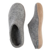 Glerups Slippers: Slip-on, Grey, Leather B-10-00- 43
