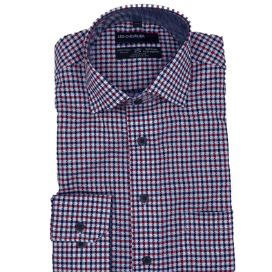 Leo Chevalier 100% Cotton Long Sleeve Sport Shirt - 427486 4598