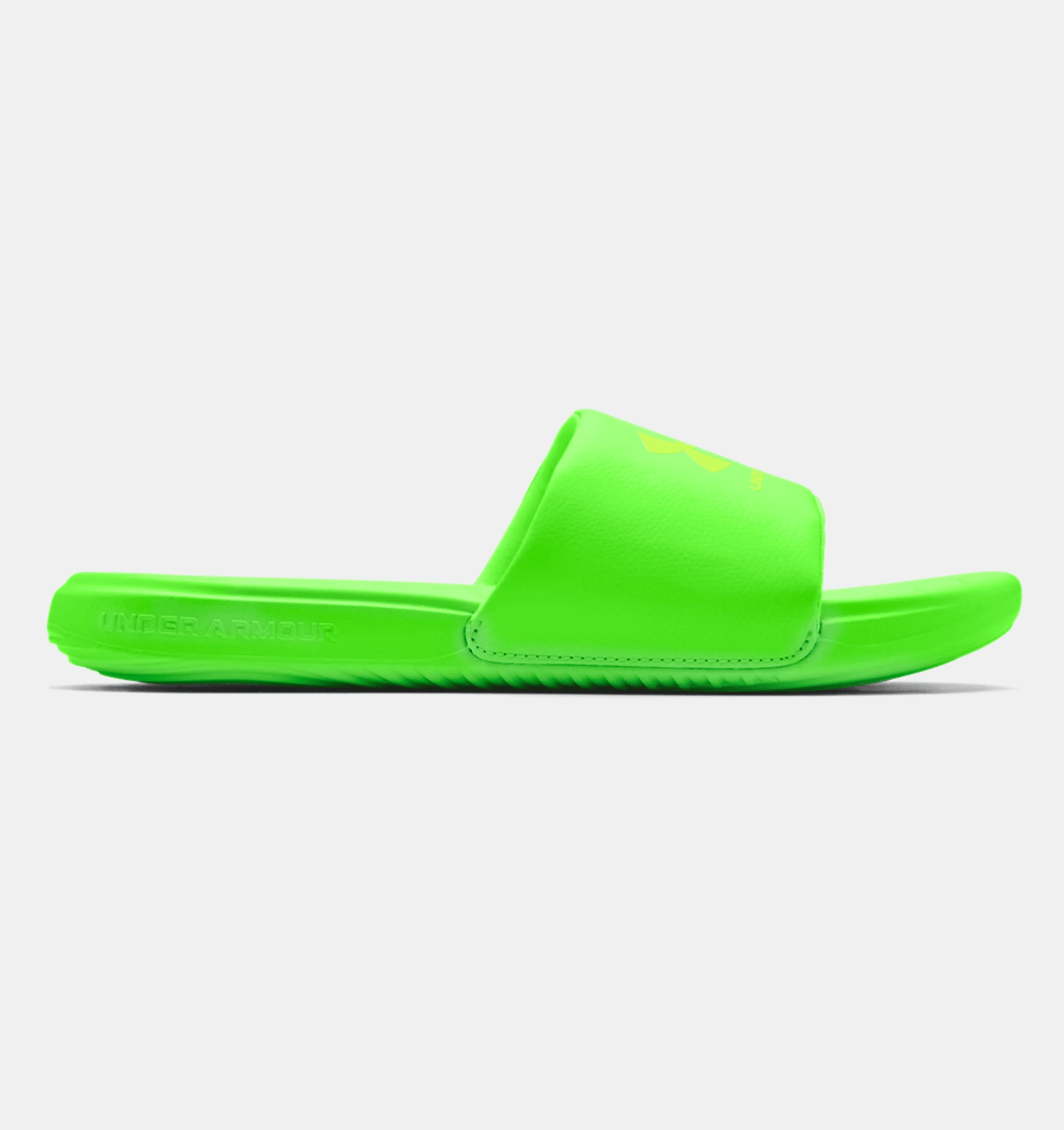 Green under armour slides sales