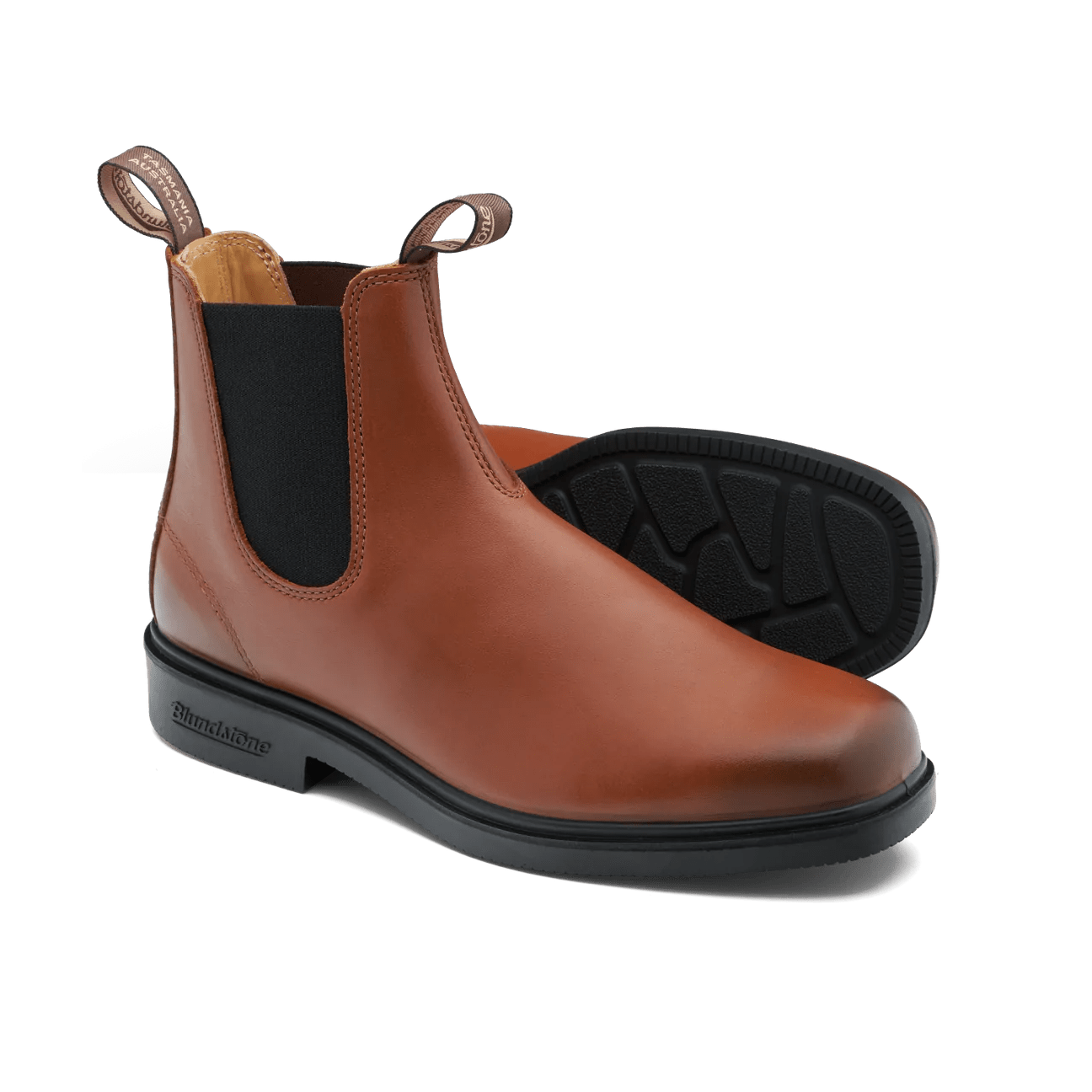 Cognac top dress boots