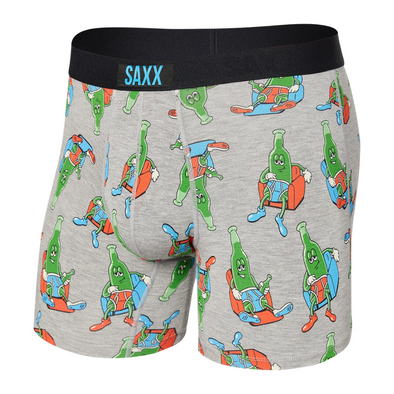 SAXX Vibe Super Soft Boxer Brief -  SXBM35  Pants Drunk- Grey Heather PDH