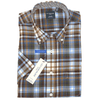 Leo Chevalier Short Sleeve Sport Shirt - 524380 2800 Brown Plaid