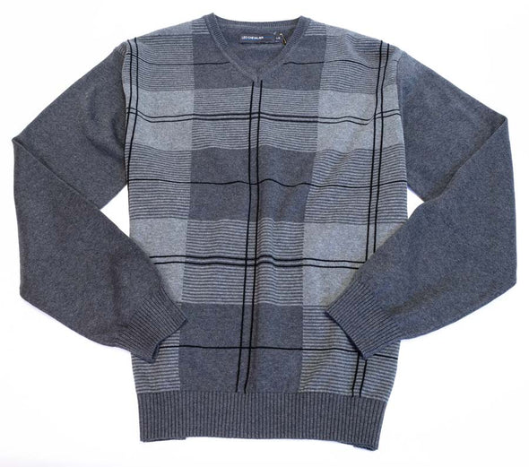 Leo Chevalier V-Neck Fancy Front Sweater - 421631