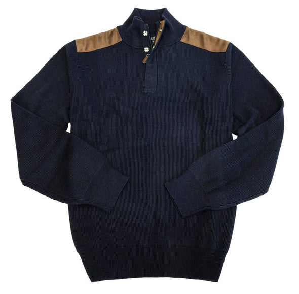 Viyella 100% Cotton Quarter Zip Sweater - 455635 - Assorted Colours