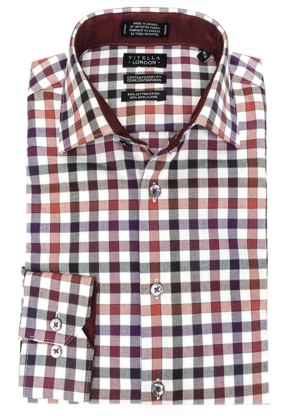 Viyella London Wool Blend Long Sleeve Sport Shirt - 455815