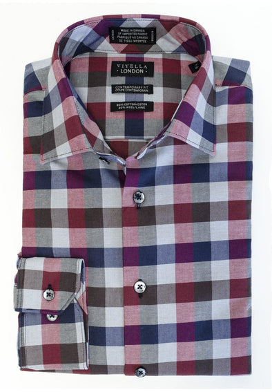 Viyella London Wool Blend Long Sleeve Sport Shirt - 455819