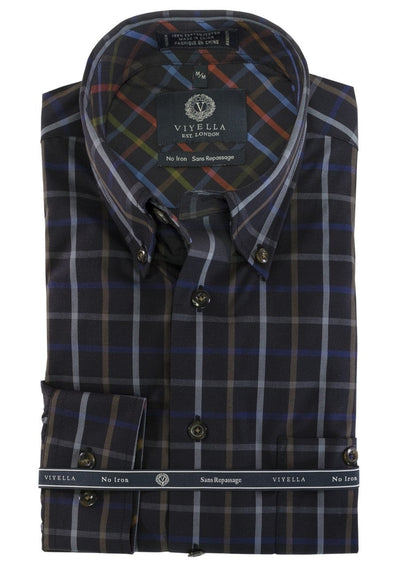 Viyella 100% Cotton Non-Iron Long Sleeve Sport Shirt - 457456