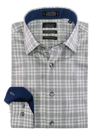 Viyella London 100% Cotton Long Sleeve Sport Shirt - 457874