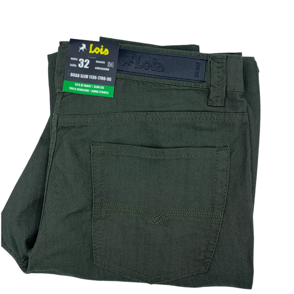 Lois Brad Slim Casual Pant Olive  - 1136-7700-96 Olive